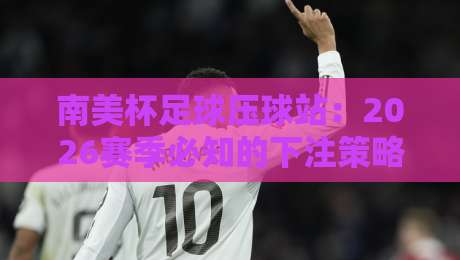 南美杯足球压球站:2026赛季必知的下注策略与赛事前瞻 南美杯足球压球站:2026赛季必知的下注策略与赛事前瞻