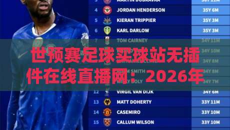 世预赛足球买球站无插件在线直播网：2026年球迷必备的观赛神器（真实体验与避坑指南）