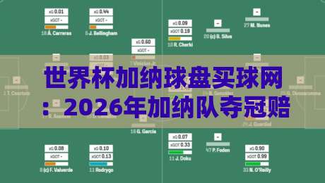 世界杯加纳球盘买球网:2026年加纳队夺冠赔率深度解析与实用投注指南 世界杯加纳球盘买球网:2026年加纳队夺冠赔率深度解析与实用投注指南
